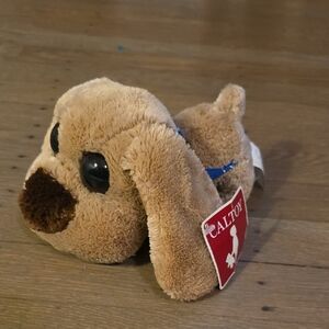 CALTOT Plush Dog Plush Toy - Tan and Brown. Vintage. NEW
